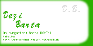 dezi barta business card